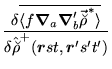 $\displaystyle \frac{\delta\overline{\langle f\mbox{{\boldmath {$\nabla$}}}_a\mb...
...\hat{\breve{\rho}}^+(\mbox{{\boldmath {$r$}}}st,\mbox{{\boldmath {$r$}}}'s't')}$