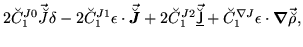 $\displaystyle 2\breve{C}^{J0}_1\vec{\breve{J}}\ofbboxofr {\delta }
- 2\breve{C}...
...la J}_1\epsilon\cdot\mbox{{\boldmath {$\nabla$}}}\vec{\breve{\rho}}\ofbboxofr ,$