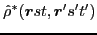 $\displaystyle \hat{\rho}^{\ast}(\bm{r}st,\bm{r}'s't')$