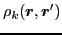 $\displaystyle \rho_k(\bm{r},\bm{r}')$