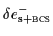 ${{\delta{}e}^-_{\mbox{\rm\scriptsize {s+{\sc bcs}}}}}$