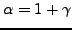 $\alpha=1+\gamma$