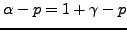 $\alpha-p=1+\gamma-p$