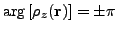 $\arg\left[\rho_z({\bf r})\right]=\pm\pi$