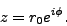 \begin{displaymath}
z=r_0e^{i\phi}.
\end{displaymath}