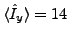 $ \langle\hat{I}_y\rangle=14$