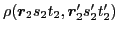 $\rho(\bm{r}_{2} s_2 t_2,\bm{r}'_{2} s'_2 t'_2)$