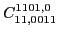 $C_{11,0011}^{1101,0}$