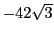 $-42\sqrt{3}$