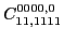 $\displaystyle C_{11,1111}^{0000,0}$