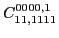 $\displaystyle C_{11,1111}^{0000,1}$