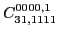 $\displaystyle C_{31,1111}^{0000,1}$