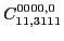 $\displaystyle C_{11,3111}^{0000,0}$