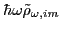 $\displaystyle \hbar\omega {\tilde\rho}_{\omega,im}$