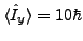 $\langle\hat{I}_y\rangle=10\hbar$