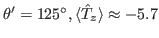 $ \theta'=125^\circ, \langle\hat{T}_z\rangle\approx-5.7$