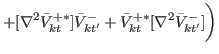 $\displaystyle -[\partial_r V^{+\ast}_{kt}][\partial_z V^{+}_{kt'}]-[\partial_r V^{-\ast}_{kt}][\partial_z V^{-}_{kt'}]\biggr)$