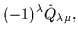 $\displaystyle (-1)^{\lambda}\hat{Q}_{\lambda\mu} ,$