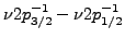 $ \nu 2p_{3/2}^{-1}- \nu 2p_{1/2}^{-1}$