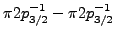 $ \pi 2p_{3/2}^{-1}- \pi 2p_{3/2}^{-1}$