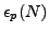 $\displaystyle \epsilon_p(N)$