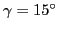 $\gamma =15^\circ $