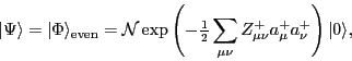 \begin{displaymath}
\vert\Psi\rangle = \vert\Phi\rangle_{\mbox{\rm\scriptsize {...
...um_{\mu\nu}
Z^+_{\mu\nu} a^+_\mu a^+_\nu\right)\vert\rangle ,
\end{displaymath}