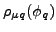 $\displaystyle \rho_{\mu q}(\phi_{q})$