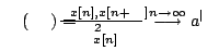 $\displaystyle \rho(\tau) = \frac{ \sigma_{x[n], x[n+\tau]} }{ \sigma^2_{x[n]} } \stackrel{n\rightarrow\infty}{\longrightarrow} a^{\vert\tau\vert}
$