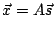 $\displaystyle \vec{x} = A \vec{s}
$