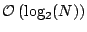 $ {\mathcal O}\left(\log_2(N)\right)$