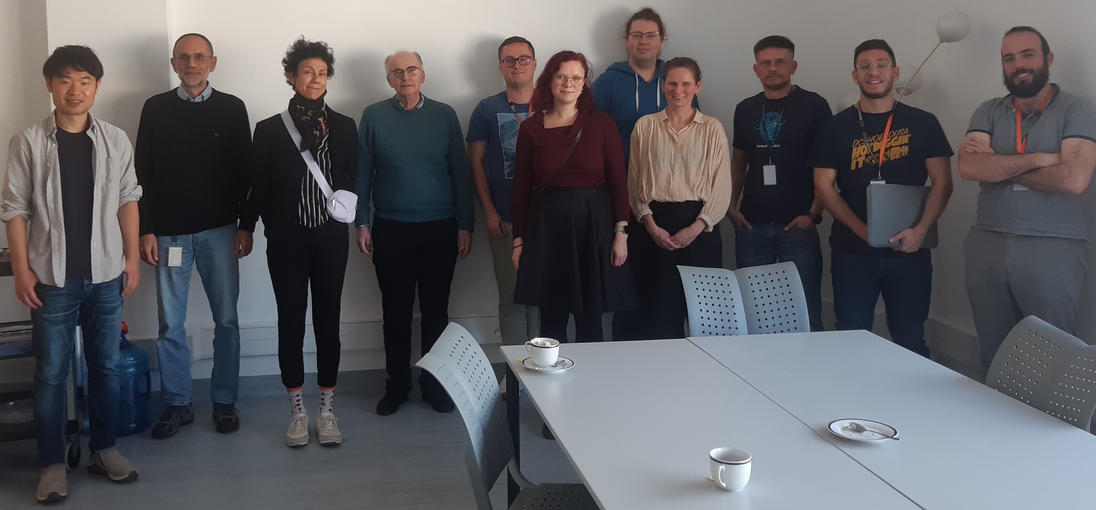 Scientists during a coffee break.