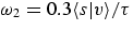 $\omega_2 = 0.3 
\langle s \vert v
\rangle / \tau$